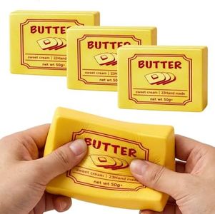 Hulezt Butter Squishy Soft Butter Slow Rising Squishy Squeeze, Realistic Butter Stick Stress Relief Fidget for Adults Home Office, Cute Portable Sensory Desk Tool for Daily Use (3pcs)