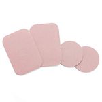 WixGear Mount Metal Plate with Adhesive for Magnetic Cradle-less Mount -X4 Pack 2 Rectangle and 2 Round (Compatible with WizGear mounts) (Rose Gold)