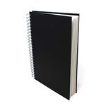 Artway Studio – Spiral Bound A4 Sketchbook – Portrait - 96 Sides/48 Pages of 170gsm Cartridge Paper – Black Hardback Sketchbook