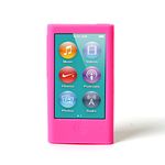 ColorYourLife Silicone Cases Skins Covers for New iPod Nano 8th Generation 7th Generation with Cleaning Wipe (Hot Pink)