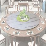 Home Dining Turntable, 70/80/90cm Wooden Lazy Susan Serving Tray, Round Rotating Serving Plate, Dining Table Organizer Tray, Kitchen Swivel Plate, Easy To Share Food ( Color : B , Size : 60cm-24in )