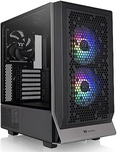 Thermaltake Ceres 300 Black Mid Tower E-ATX Computer Case with Tempered Glass Side Panel; 2xCT140 ARGB Fan Preinstalled; Rotational PCIe Slots; CA-1Y2-00M1WN-00; 3 Years Warranty