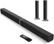 MZEIBO 80W Detachable Sound Bar for TV, Bluetooth 5.3 Audio System, ARC Optical AUX Connectivity, 2-in-1 Home Theater Speaker
