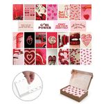 a baby cherry 25 Pieces Peel-N-Stick-Wall Collage Kit| Aesthetic Room Decor items | Wall Posters Aesthetic | Aesthetic things for girls | Girl Room Decor items for Bedroom (4 X 6 Inches) (Royal Red)