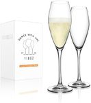 YIBEZ Champagne Flutes, Set of 2 Cr