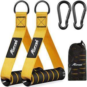 HPYGN Exercise Handles, D Handle Cable Attachment, Grip Attachments for Cable Machine Pulleys, Resistance Bands and Strength Trainers, Pull Down Exercise Accessories, Home Gym Exercise Machine Attachments
