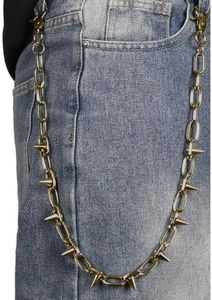 ZEKEE Wallet Pocket Chain Pants Chain Hip Hop Punk Jeans Chain Key Chain Goth Heavy Rivet Accessories for Women Men (Bronze)