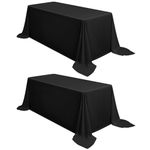 Black Table Cloth For 8 Ft Table Wrinkle Free