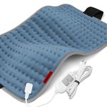 ADDMAX Heating Pad | Orthopaedic 2 in 1 Electric Heating Belt Lower Back Pain & Period Cramps | XL Size (12X24 Inch) | Heat Therapy Waist Wrap for Pain Relief of Back,Neck,Shoulder,Lumbar |Grey|