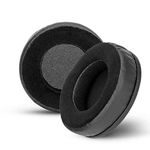 Brainwavz Round Hybrid Memory Foam Earpad - Black PU/Velour - Suitable for Large Over The Ear Headphones