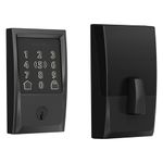 SCHLAGE BE499WB CEN 622 Encode Plus Smart WiFi Deadbolt Lock, Matte Black