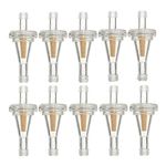 ZYTC 10pcs Fuel Filter Clear Gas Inline Fuel Filter Motorcycle for Golf Cart Ka-wasaki John Deere EZGO