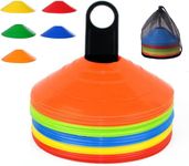 Soccer Cones (50 Pcs) Disc Cone Agility Soccer Cones with Carry Bag and Holder for Training