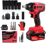 AUTOJARE Cordless Impact Wrench Kit