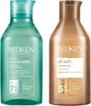 Redken Amino Mint Shampoo 300ml & All Soft Conditioner 300ml Duo