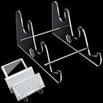 Acrylic Keyboard Display Stand Holder Mechanical Computer Keyboard Stand Shelf for Desk Transparent Acrylic Stand 3 Tier Keyboards Storage Holder Tray for Computer Tablet Picture Frame