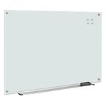 Amazon Basics Glass Dry-Erase Board - White, Magnetic, 4 Feet x 3 Feet