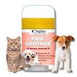 DogBar's Paw Soother Stick | Easy Roll-On for Dogs & Cats | Lick Safe, Organic Balm for Dry, Cracked Paws | Protects from Heat, Snow & Sand | Natural Cocoa Butter & Vitamin E | 60g
