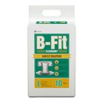 B-FIT Adult Diaper Economy Tape Style - Large Size - Pack of 1 (Unit Count 10)