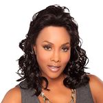 Vivica A. Fox JOANNA-V Synthetic Fiber, Deep Lace Front Wig in Color CABERNET