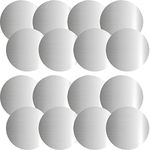 SALEX Phone Metal Stickers for Magnetic Mount. Replacement Set of 16 Magnet Metal Plates Inside Cell Phone Case. Silver Car Sticky Small Round Iron Discs with 3M Adhesive Backing for Holder, Crafts.