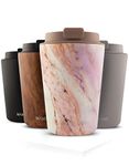 MAMEIDO Coffee Cup Travel Mug 350ml, 470ml & 700ml - Leakproof Travel Coffee Mug, Stainless Steel Travel Mugs for Hot Drinks BPA-Free (Pearl Marble, 0,35l)