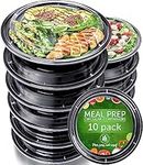 [10 Pack] Meal Prep Containers with Lids | Microwavable Dishwasher & Freezer Safe | Reusable Stackable Lunch Containers | 24oz | Bento Boxes | Food Storage Containers BPA Free