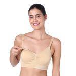 motherly Maternity Bra Padded Breastfeeding Nursing Bras for Women with Removable Pads Skin