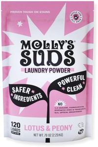 Molly's Suds Original Laundry Detergent Powder | Clean Laundry Detergent Powder for Sensitive Skin | Simple, Effective Ingredients, Stain Fighting | 120 Loads (Lotus & Peony)