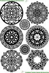 Zero Brand Pratibimb Transfer Sheets - Black Mandala Design 2