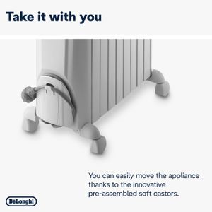 DeLonghi Dragon 4 Oil-Filled Radiator Heater – White