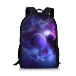 Showudesigns Kids Backpack Space Universe Print Girls Boy School Bags 9-11 Year Old Children Bookbag with Zipper