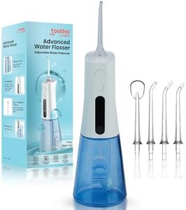 Toothsi Advanced Dental Water Flosser for Teeth | With Normal, Point & Pulse Mode | Oral Care | Dental Flosser | Rechargeable & Compact | Teeth Cleaner | Flosser Dental Kit | 300ml Water Capacity