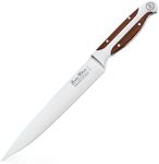 Gunter Wilhelm 8" Pointed Carving Knife – Brisket Knife, Razor Sharp German Steel, BBQ Knives with Full Triple Tang & Ergonomic Pakkawood Handle for Meats, Fruits & Vegetables – Executive Chef Series
