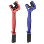 WMYCONGCONG 2 PCS Motorcycle Bicycle Chain Cleaning Tool Chain Washer Cleaner Cleaning Brush, Blue and Red