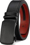 DOOPAI Mens Belts Leather Belts for Men Ratchet Belts With Easier Slide Buckley Belts,1 3/8" Adjustable Trim to Fit