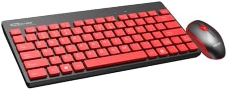Portronics Key2 Combo Wireless Keyboard and Mouse Set, with 2.4 GHz USB Receiver, Silent Keystrokes, 1200 DPI Optical Tracking, Compact Design, Multimedia Keys for PC, Laptop(Black)