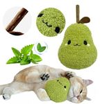 Petelligent Durable and Interactive Catnip Toys Teething Silvervine Stick Cat Toys: Chewing Stick, Grinding Teeth Rod, and Chewable Cat Doll for Your Pet's Entertainment (Pear Green)