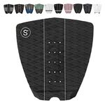 SYMPL Surfboard Traction Pad • 3 Pieces • Maximum Grip, 3M Adhesive for Surfboard, Skimboard, Longboard [Black]