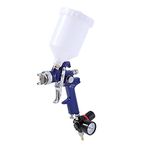 ORAZIO HVLP Paint Spray Gun Gravity Feed 2.0mm Copper Nozzle 600CC Paint Sprayer with Air Pressure Regulator for Vehicles Furniture Fence Surface Coating Decorating 22142120