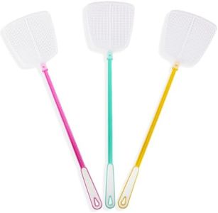 HASTHIP® 3Pcs Fly Swatters, 20.5'' Fly Bat, Mesh Panel Design, Lightweight Long Handle with Hanging Hole, Bug Swatters for Home, Kitchen & Outdoor Use