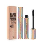 4D Silk Fiber Lash Mascara, Natural Smudge-proof & Waterproof Mascara, Black Thickening Lengthening Mascara No Clumping, Fuller Lashes, No Smudging Lasting All Day(1 Tube 4D Fiber)