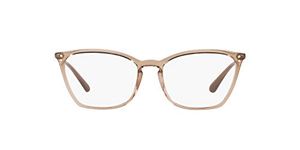 Vogue Eyewear Women's VO5277 Prescription Eyewear Frames, Top Brown/Crystal/Demo Lens, 53 mm