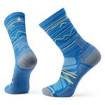 Smartwool unisex-adult Hike Light Cushion Micro Stripe Crew Socks, Laguna Blue, Large