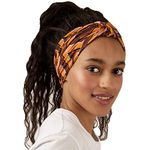 BLOM Original Bamboo Headbands. Same Much-Loved Multi-Style Design, New Printed Bamboo Fabric. for Sports, Yoga, Hiking, Running, Fashion (Stripe Run Around)