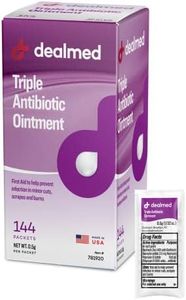 Dealmed Triple Antibiotic Ointment – Made in The USA, Single-Use Packets for Instant Relief from Cuts, Scrapes and Burns, 144 Packets/Box (.5g) - Pack of 1