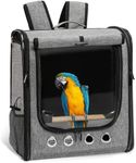 GRLEAYIE Bird Carrier Bag Bird Travel Cage with Stand, Lightweight Backpack for Parrot, Large Portable Bird Travel Bag, Pet Transparent Breathable Travel Cage