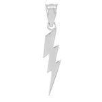 High Polish 925 Sterling Silver Lightning Bolt Charm Pendant