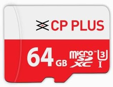 CP PLUS 64GB microSDXC Memory Card Grade UHS-3 Class 10, Up to 70 Mbps Reading & 30 Mbps Writing Speed with High Performance of Data Transfer & Lower Power Consumption for Portable Devices| CP-NM64