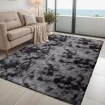 4X6 Dark Grey Soft Area Rug for Bedroom Living Room Fluffy Thick Soft Plush Carpets Shag Fuzzy Rugs for Kids Baby Room Big Home Decor Rug